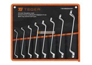 Zestaw kluczy oczkowych odgiętych 8 szt.