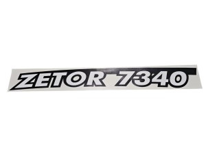 Napis boczny ZETOR 7340 lewy  biały	