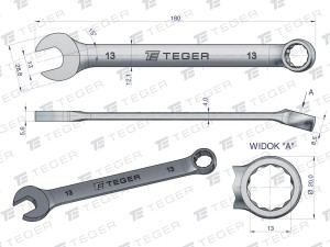 T-W-NWKPO13-Klucz-plasko-oczkowy-13mm-TEGER