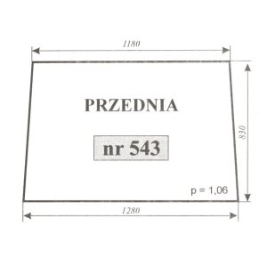 Szyba 543 przednia