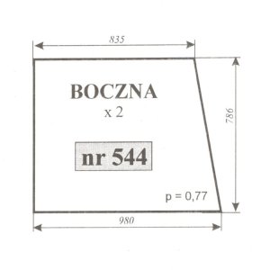 Szyba 544 boczna