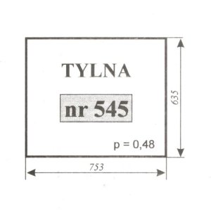 Szyba 545 tylna