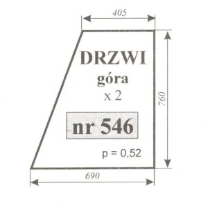 Szyba 546 drzwi górna
