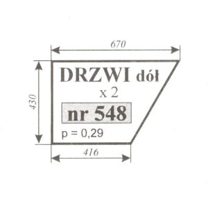 Szyba 548 drzwi dolna 5718