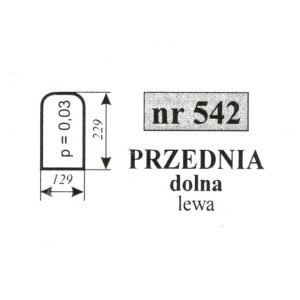 Szyba 542 przednia dolna lewa