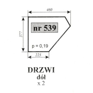 Szyba 539 drzwi dolna