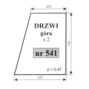 Szyba 541 drzwi górna