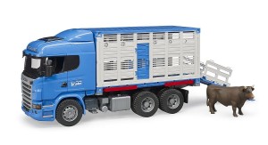 Scania R z kontenerem i figurką krowy