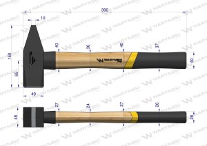 WMM302-mlotek-slusarski-2kg-jesionowy-trzonek-warynski