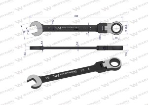 WMK084-Klucz-płasko-oczkowy-19 mm-grzechotka-i-przegub