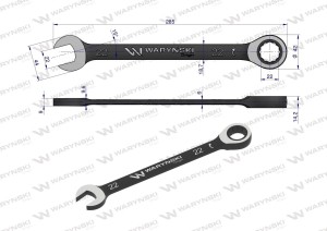 WMK061-klucz-plasko-oczkowy-22-mm-z-grzechotka-warynski