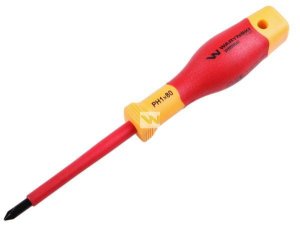 Wkrętak PH1 80mm izolowany VDE stal S2 Waryński