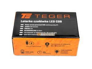 Latarka-czołówka-LED-200Lm-Teger-ładowana