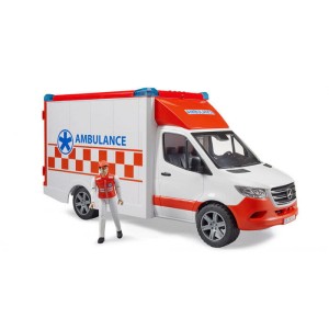 Zabawka Ambulans MB Sprinter z figurką ratownika